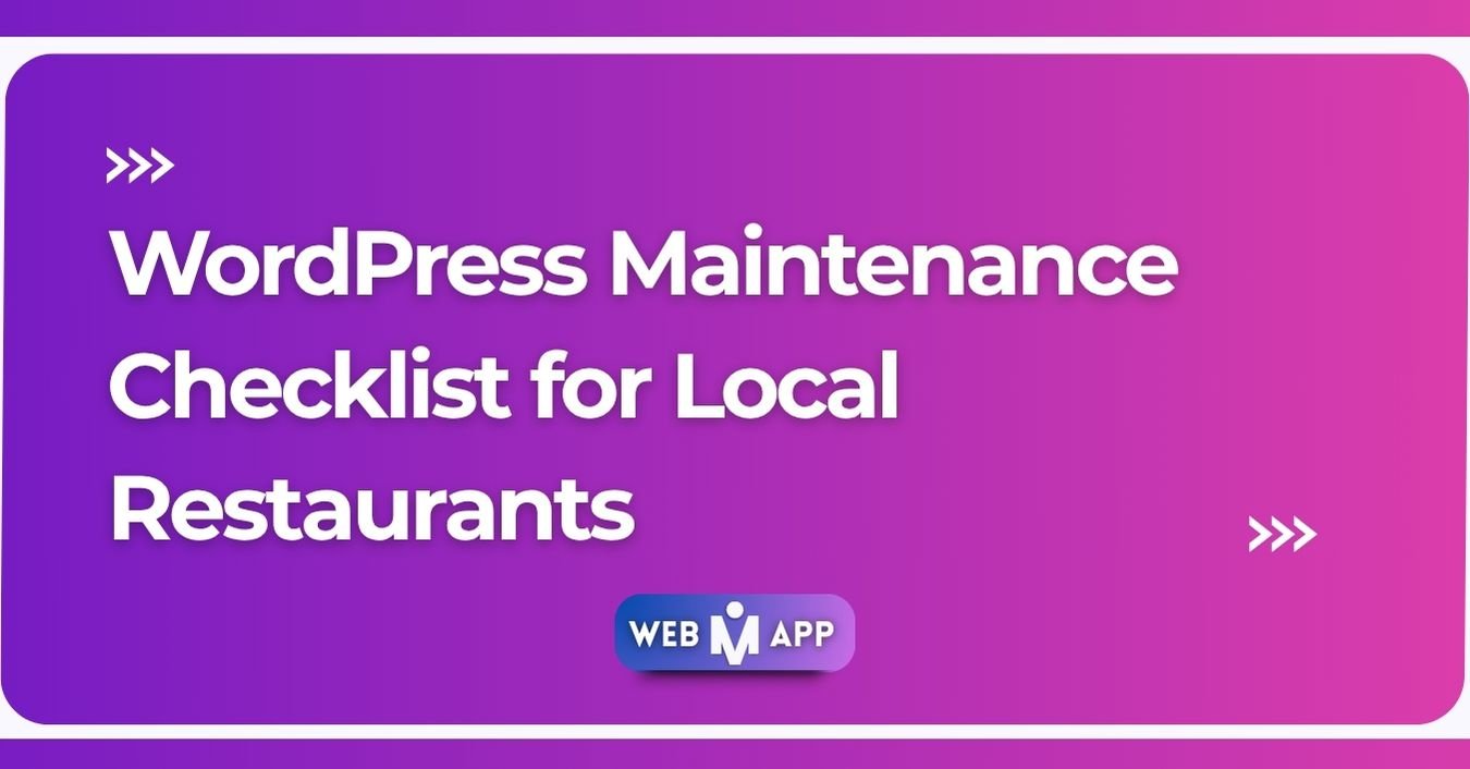 Restaurant owner managing WordPress website maintenance checklist