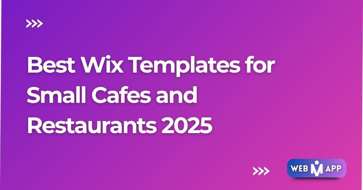 Example of Wix templates designed for small cafés and restaurants