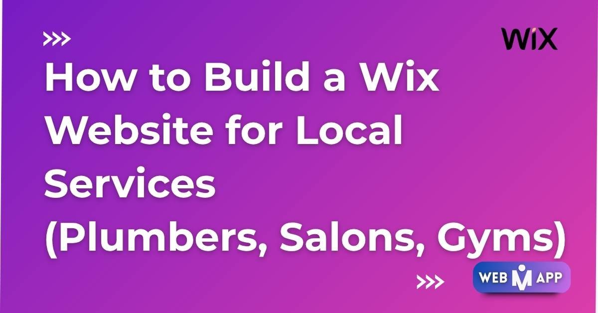 Wix website design for local services including salons, gyms, and plumbers