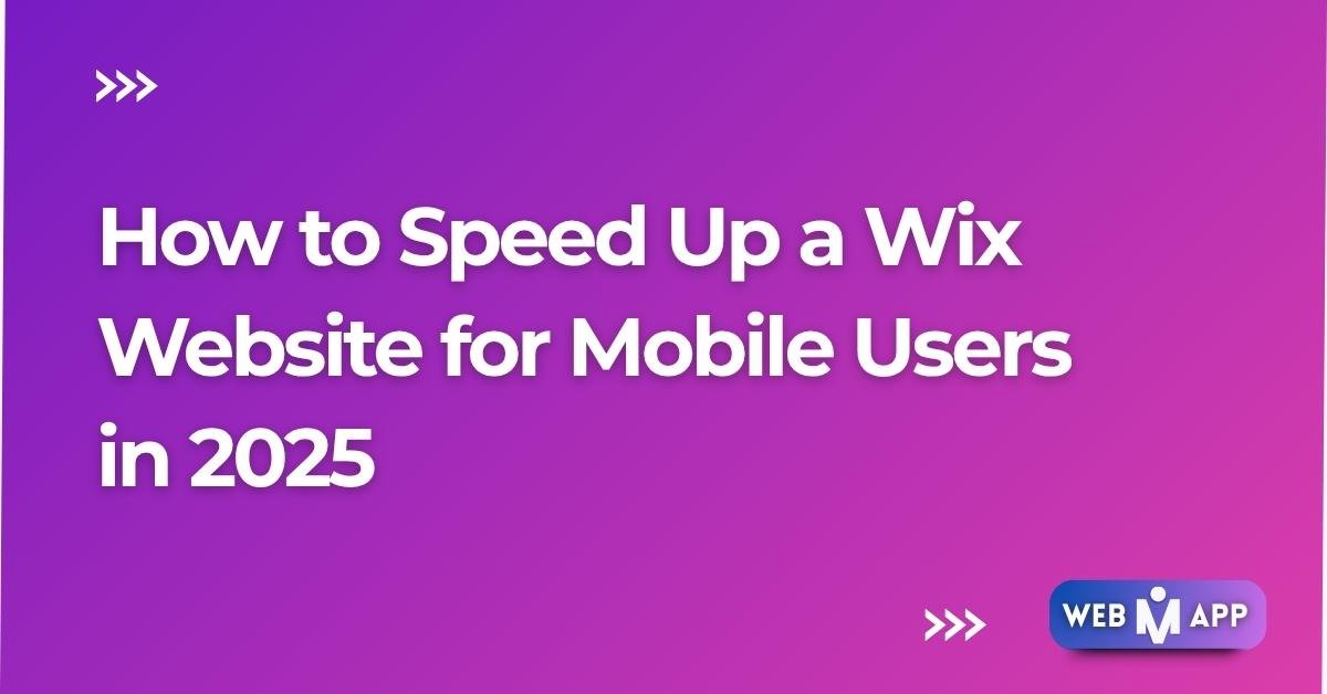 Wix website loading fast on a smartphone in 2025