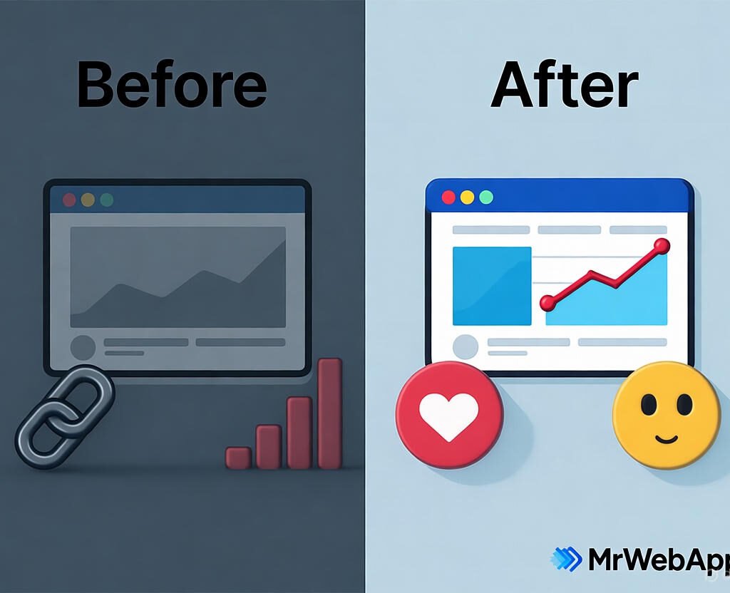 Poor Online Visibility before and after transformation