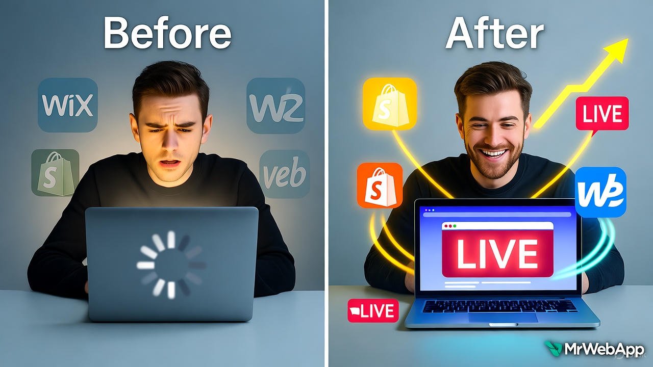 Get Website in One Day 2025 with Wix Shopify Webflow