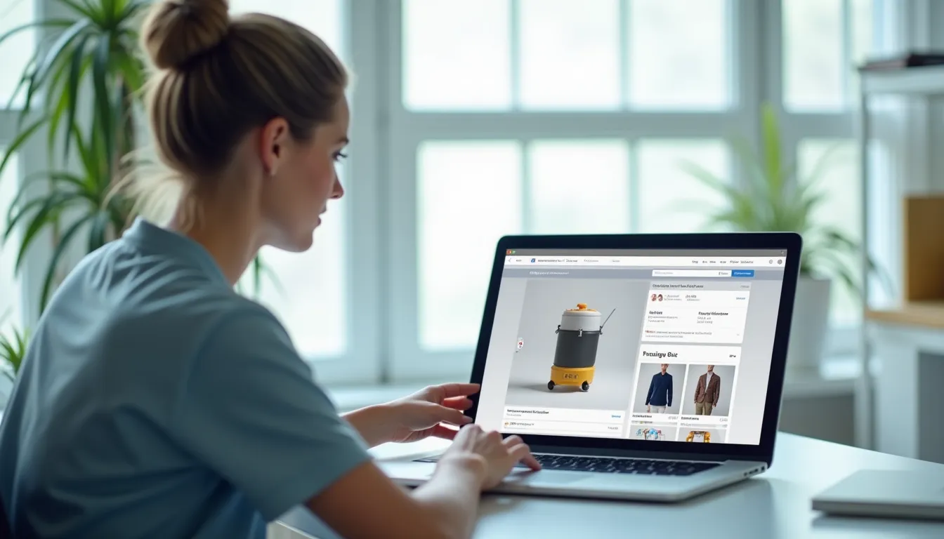 eCommerce shopper using a smart preview tool to reduce product returns in 2025