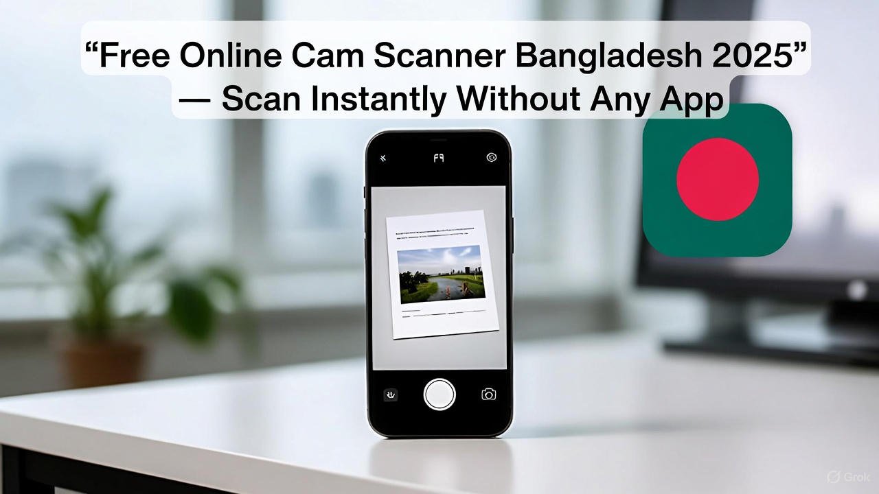 Free Online Cam Scanner Bangladesh 2025 — Scan Photos and Documents Instantly Without App